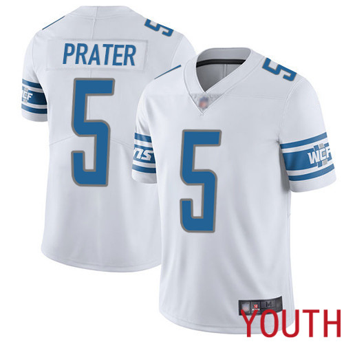 Detroit Lions Limited White Youth Matt Prater Road Jersey NFL Football 5 Vapor Untouchable